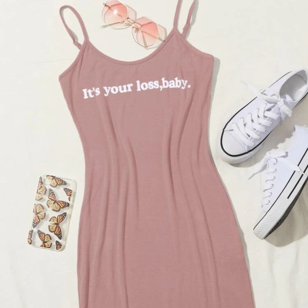 Cute pink short dress